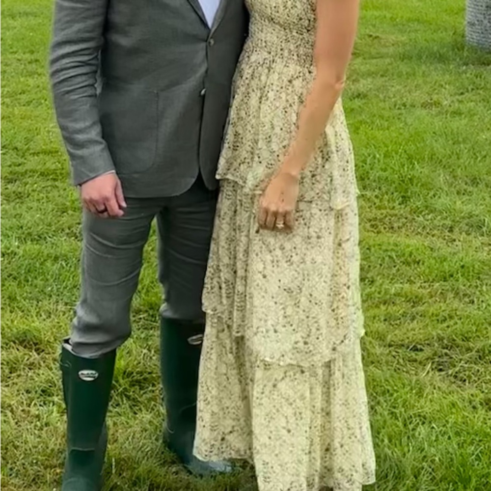 Hill House Elise Nap Dress Cream and Green